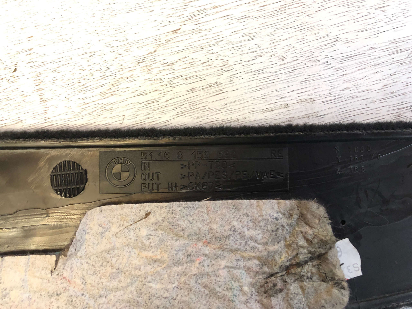 BMW E39 5 Serisi yan panel orta konsol sağ 8159692 