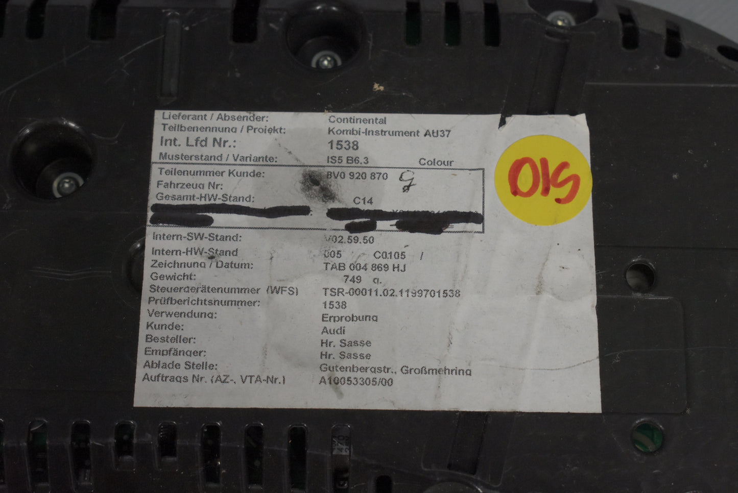 Audi A3 8V Kombiinstrument Tacho 8V0920870